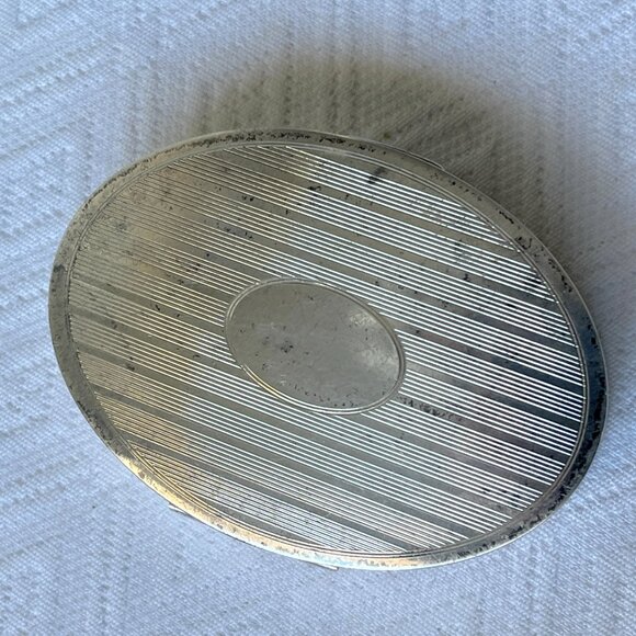 Mary Dunhill vintage compact sterling silver powder puff mirror - Picture 1 of 9